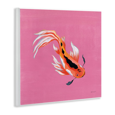 Plaque murale rose Koi Fish Vibrant, design par Yvette St. Amant
