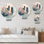 Décoration murale en métal doux bleu et rose Minimal Mid Century Art I-88598984
