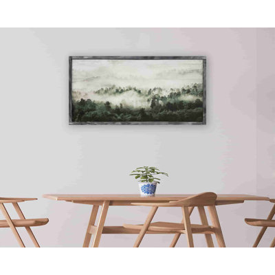 «Envelopped Peaks in Distant Forest Mist», reproduction sur toile tendue