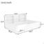 Lit plateforme pleine grandeur en bois avec barrière de sécurité et tablettes de rangement pratiques, cadre de lit pour enfant peu encombrant, blanc-134643911-134643910