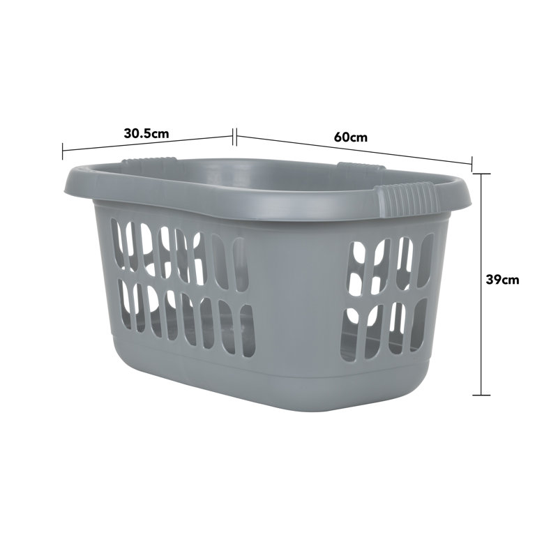Wham Casa Hipster Laundry Basket, Silver