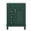 Meuble-lavabo 24 po avec lavabo, meuble-lavabo autoportant avec deux tiroirs de rangement et tablettes réglables, meuble-lavabo moderne avec lavabo simple pour petite salle de bain-313485888