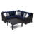Fionnula 4 Piece Sectional Seating Group With Sunbrella Cushion Covers-21047571