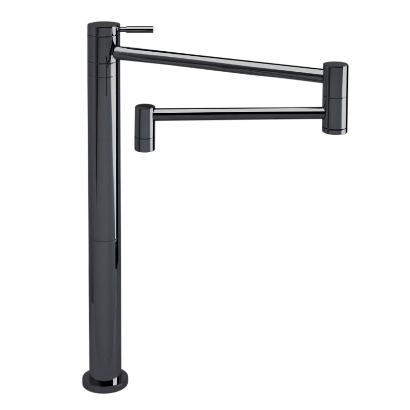 Contemporary Counter Mounted Potfiller, Matte Black