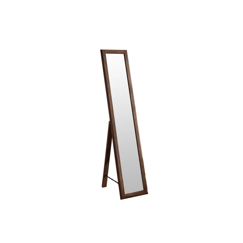 Toronto Wood Floor Mirror, Smoked Cherry