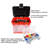 Stalwart Portable Tool Storage Box - Small Parts Organizer with 4 Multi-Compartment Trays ,Red