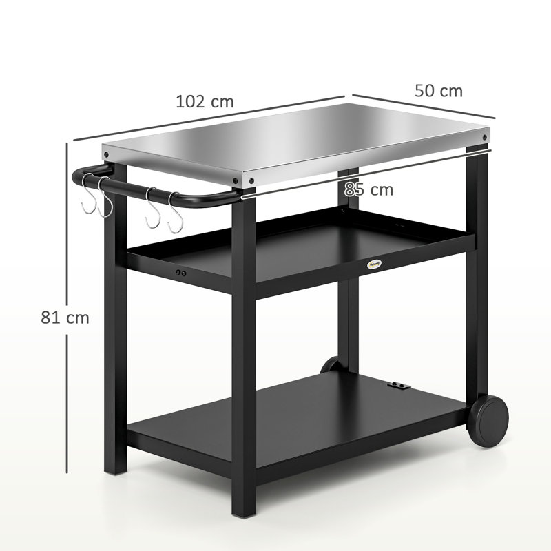81cm H x 102cm W BBQ Table