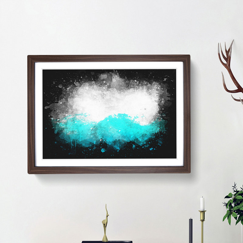 Mountain Tops - Picture Frame Graphic Art Print, 33cm H x 45cm W x 2cm D, Walnut Framed