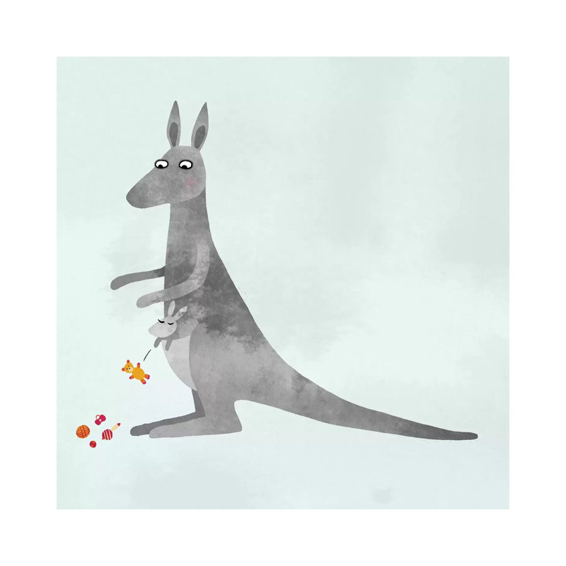 Kangaroo by Nic Squirrell - Print on Canvas, Wrapped Canvas, 66.04 cm H x 66.04 cm W x 1.91 cm D