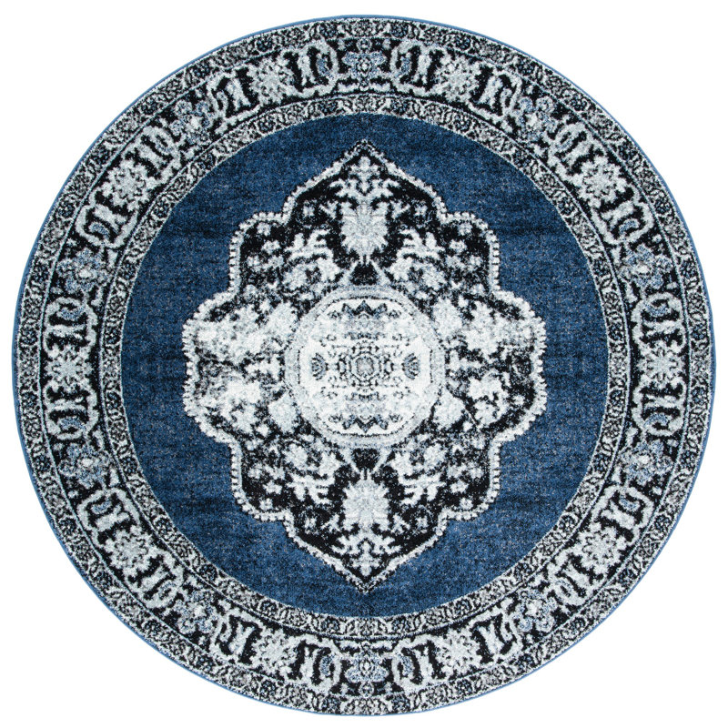 Cascata Performance Oriental Rug, Round 5'3"