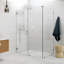 Illume 49 in. x 37 in. x 78 in. 90-degree Fully Frameless Wall Hinged Glass Shower Enclosure-1637397914