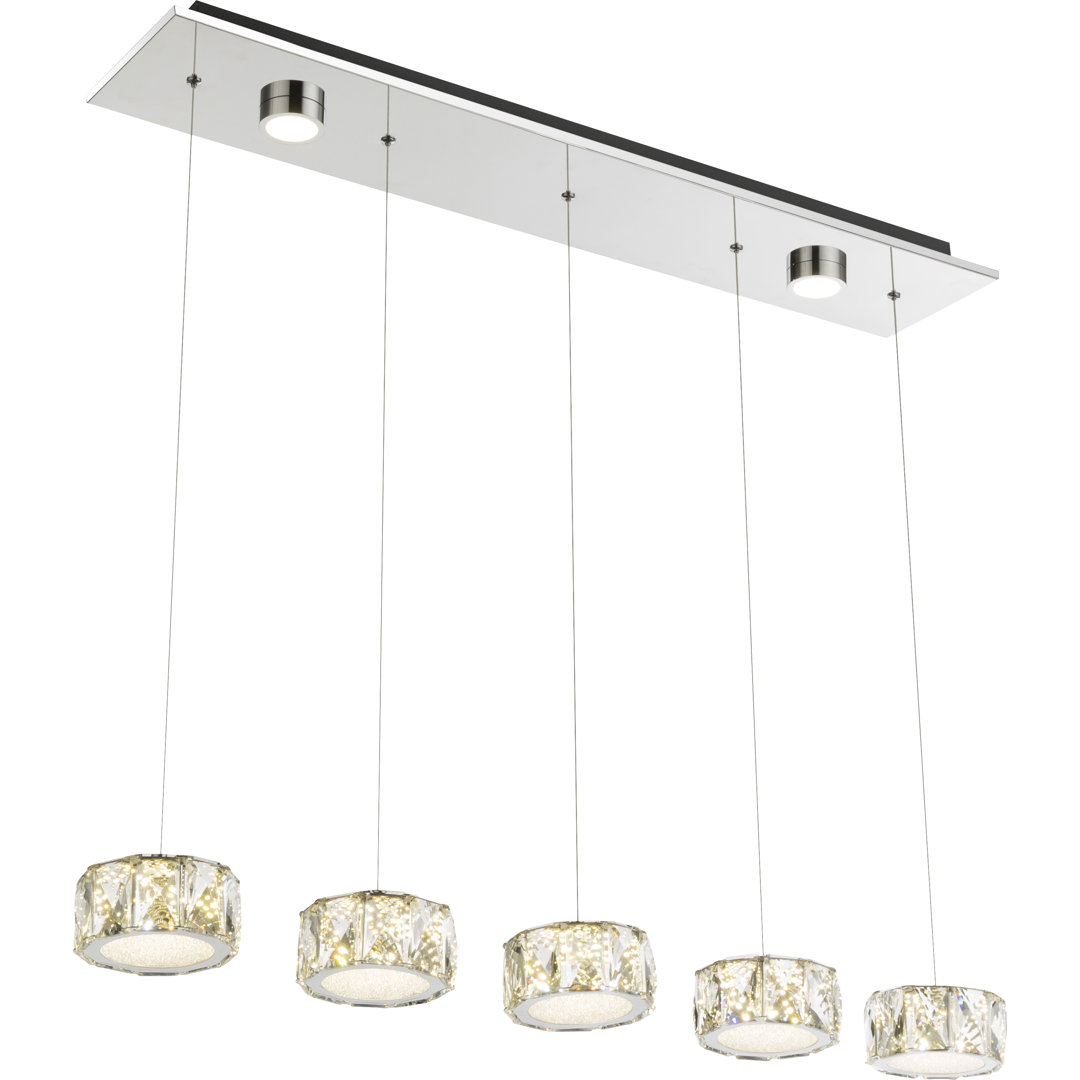 Amur 7 - Light Chrome LED Kitchen Island Pendant