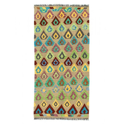 Tapis unique bleu 3 pi 3 po x 6 pi 7 po Calvie