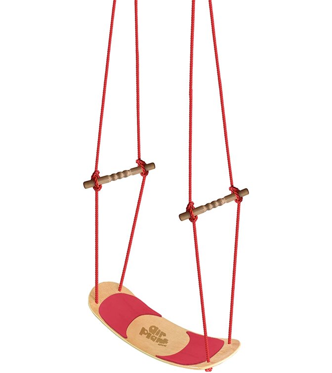 Swingan Machrus Swingan AirPlank Surfboard Swing With Adjustable Rope -  Fully Assembled - Maple/Red - Wayfair Canada
