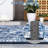 2x6 Washable Vintage Runner – Non-Slip, Foldable, Thin Distressed Rug for Hallway, Kitchen, Bathroom (Blue)-1675910398