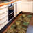 Ottohome Non-Slip Damask Area Rug for Living Room, Hallway Runner, Entryway Rug,  Brown/Green-28473227