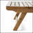 Sedona Acacia Wood Outdoor Side Table with Open Slat Design for Patio, Deck, or Garden Use