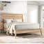 Mobilier de chambre à coucher classique en bois de style classique avec finition en chêne naturel pour grand lit 1 pièce, style Mid-Century