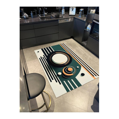 Tapis tissé à motif et base moderne à motif d'espace moderne