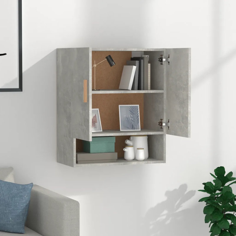 Lierre Wall Bathroom Cabinet, Concrete Grey