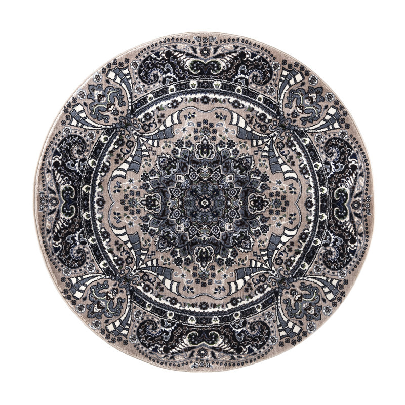 Floral Area Rug, Round 10cm