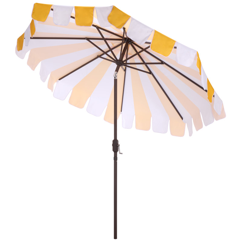 256.01cm Market Parasol, Yellow Stripe