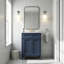 Meuble-lavabo 24 po avec 2 portes et tiroir coulissant, armoire de rangement pour salle de bain avec lavabo, portes à fermeture en douceur avec organisateurs
