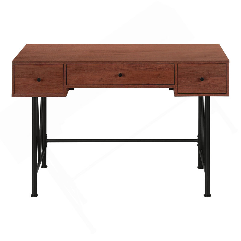 Bureau d'ordinateur, bureau personnel, ordinateur portable, tiroirs de rangement, L 48 po, bureau, stratifié, noir, transitionnel