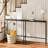 63" Modern Narrow Console Table, Slim Sofa Table Behind Couch, Black Metal Frame Entryway Table For Living Room, Hallway, 63"L X 7.9"W X 31.7"H