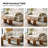 Jadida Merriman 53"W Modern Coffee Table with Fluted Solid Wood Legs-381939355
