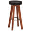 Tabouret de bar Tabouret de bar à hauteur de comptoir pour pub en cuir massif et bois massif