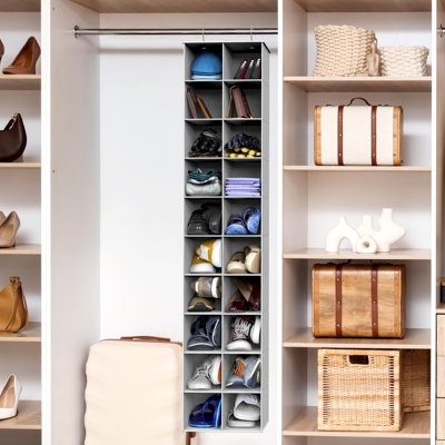 20‑Section Hanging Closet Shoe Organizer, Hanging Shoe Storage Shelves for Closet