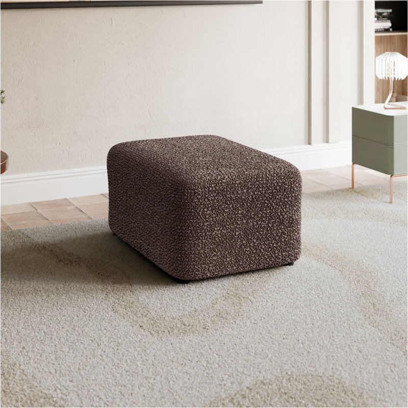 Housse extensible pour repose-pieds - Style italien et qualité supérieure - Collection CottonRich, Brun