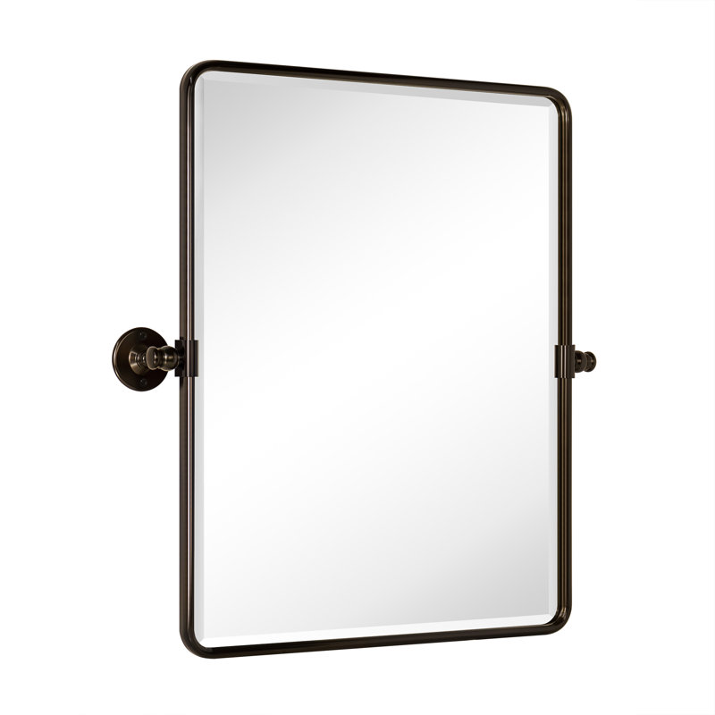 Miroir mural de salle de bain Woodvale, Bronze huilé, 24 po x 20 po