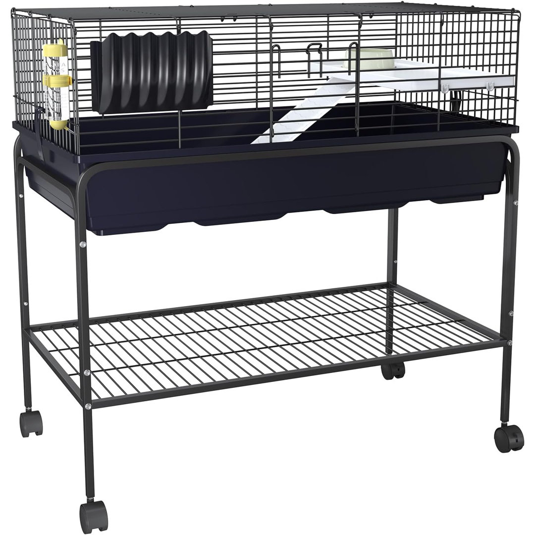 35.3" h Hamster Cage Kit with Removable Storage Shelf, Guinea Pig Cage with 3Pcs Accessories, Rat Critter Cage for Chinchilla, Squirrel, Gerbil, Hedge