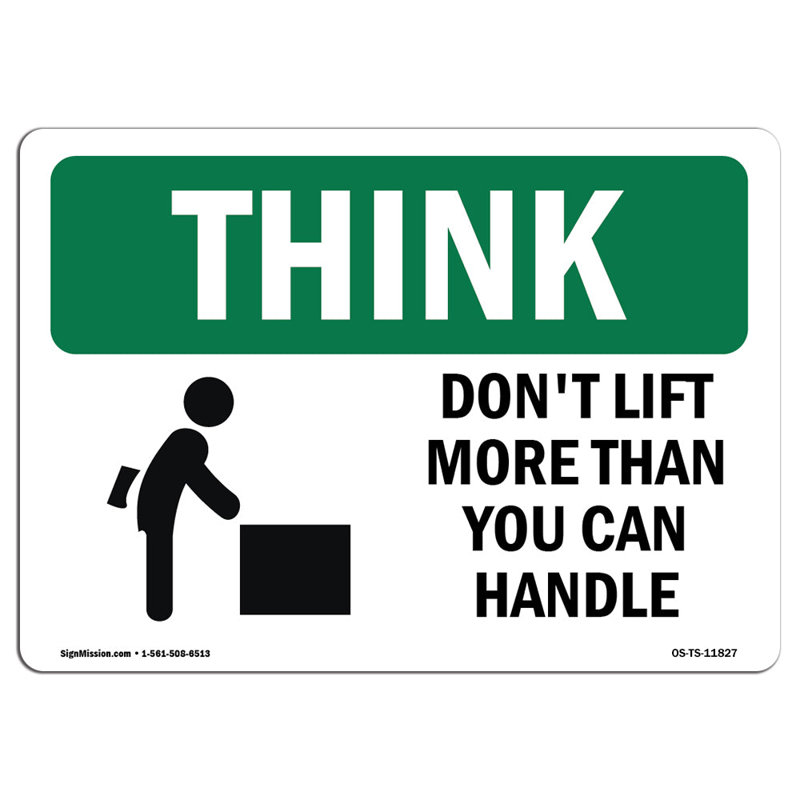 Think Sign, 12" H x 18" W x 0.1" D