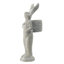 Grand panier de jardin en ciment en forme de lapin, statue de lapin debout pour la décoration du jardin