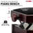 5 Core Adjustable Piano Bench Thick 3.25" Solid Wood Keyboard Stool Heavy Duty Musician Chair-114424004