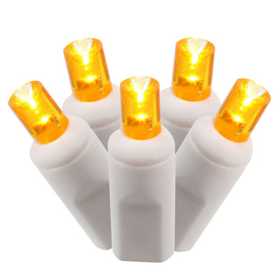 Single Mold Wide Angle LED Christmas light set 4"x34'L