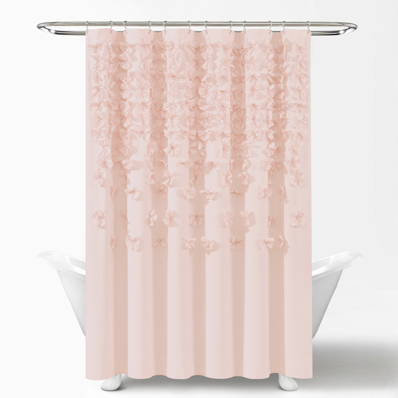 Danielo Polyester Shower Curtain, Blush