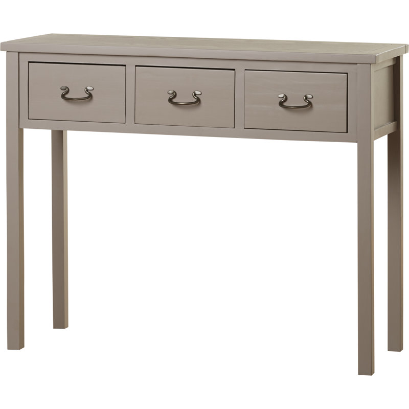 Behrendt 100.01cm Solid Wood Top Console Table, Grey