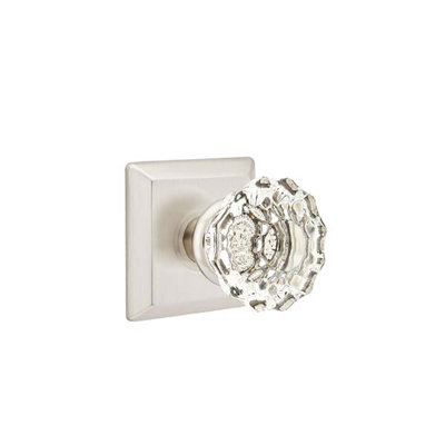 Emtek Dummy Knobset w/ Quincy Rosette and Astoria Glass Knob