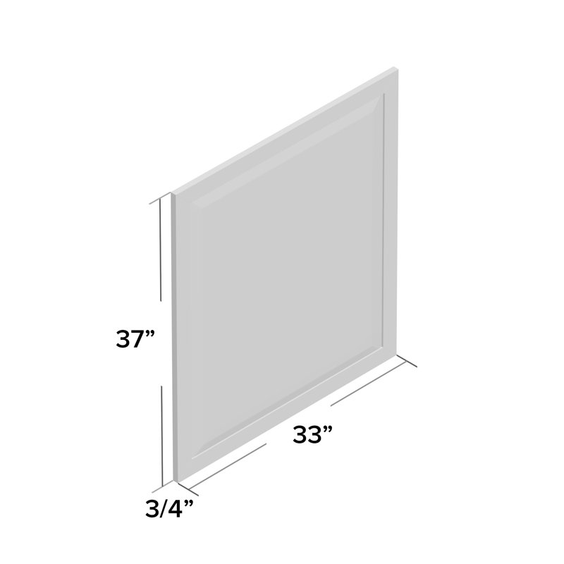 Wood Flat Mirror, 37" H x 33" W