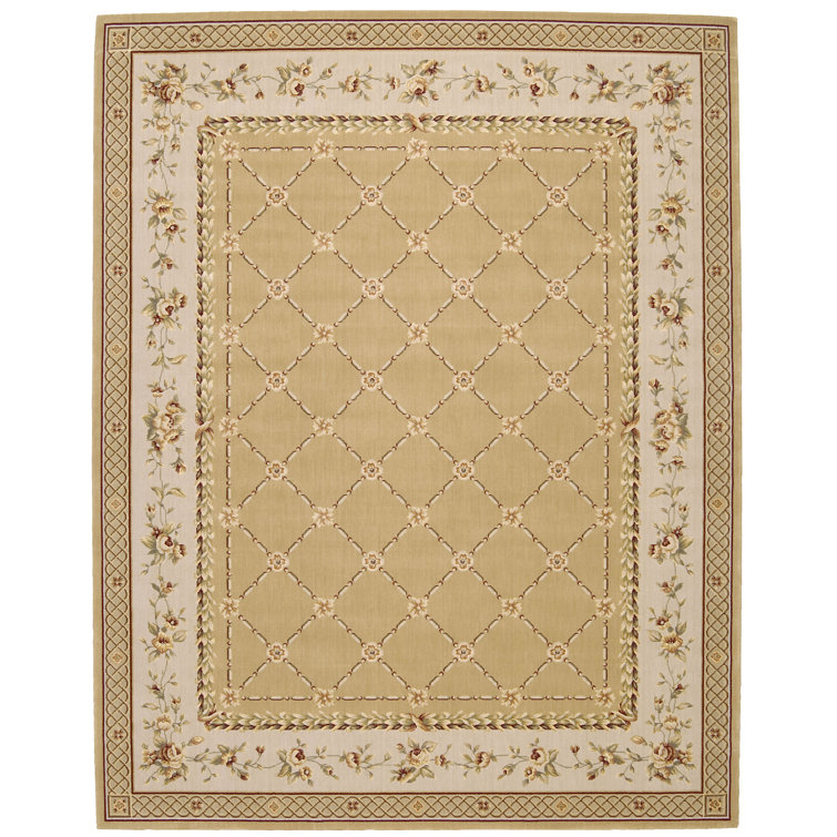 Tapis doré en laine Christa