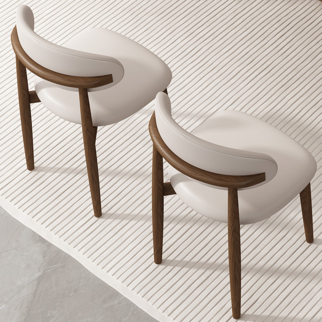 Hokku Designs White Solid back side Chair(Set of 2) | Wayfair