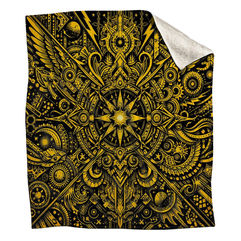 Couvertures de mandala géométriques complexes, 60 po L x 80 po H