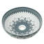 Lavabo vasque rond en céramique artistique 16 po - Lavabo brillant au-dessus du comptoir avec motif imprimé inspiré de la main
