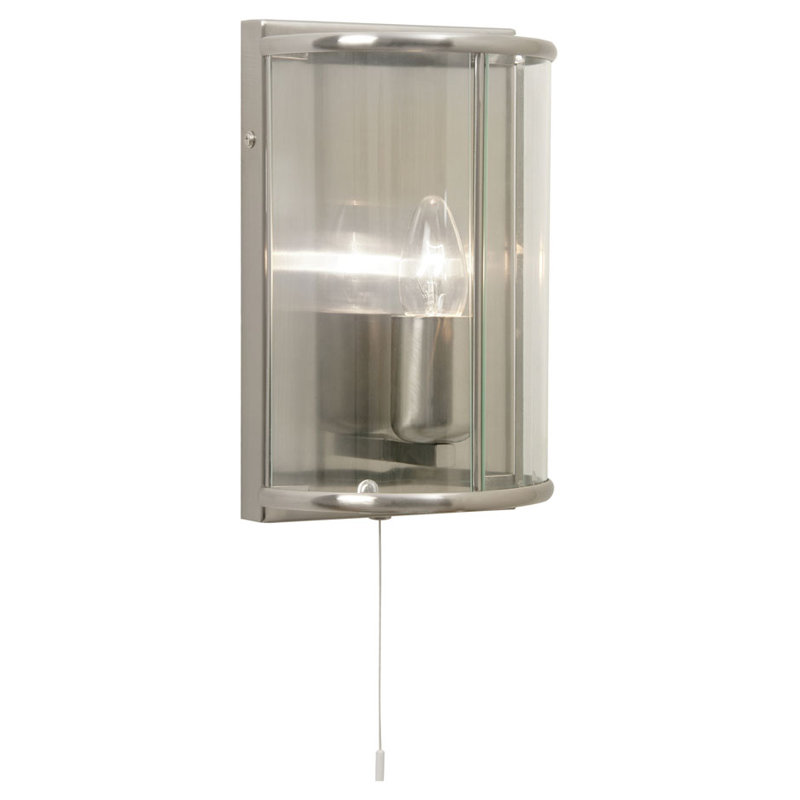 Fern 1-Light Dimmable Flush Mounted Sconce, Antique Chrome