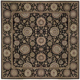 Manchuria Wool Oriental Area Rug in Beige/Black