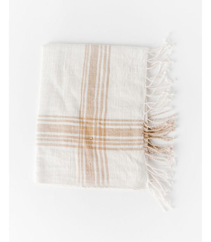 Cabin Hatch Cotton Hand Towel, Beige